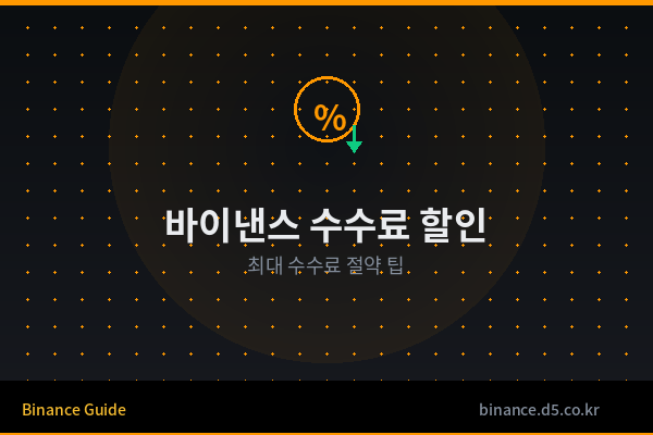 바이낸스 수수료 할인 받는 5가지 방법
