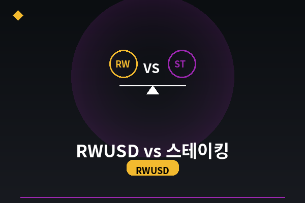 RWUSD vs 스테이블코인 스테이킹, 어디에 예치해야 할까?